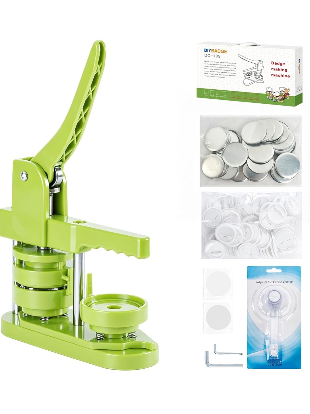 Button Maker Machine, Button Pin Maker (3rd Gen) Installation-Free DIY, - Picture 3 of 5